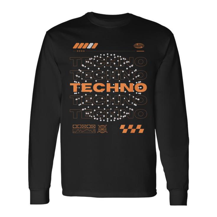 Techno Orb Edm Rave Langarmshirts Geschenkideen