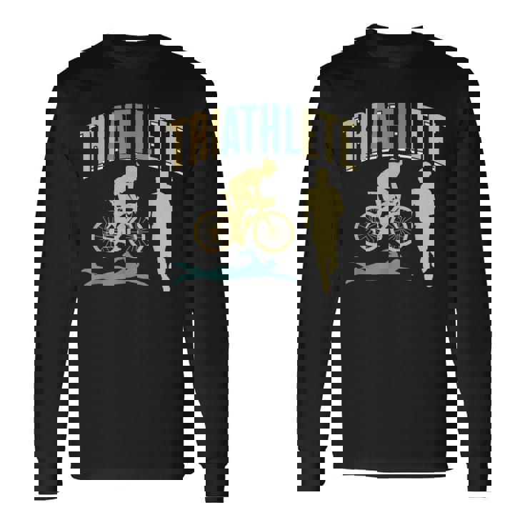 Triatleta Triatlones Triatlón Deportes Camiseta de manga larga