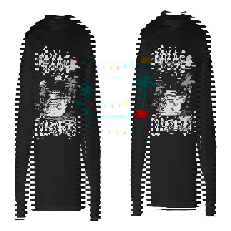 Tropical Heartbeat Christmas Cruise Merry Cruisemas Long Sleeve T-Shirt