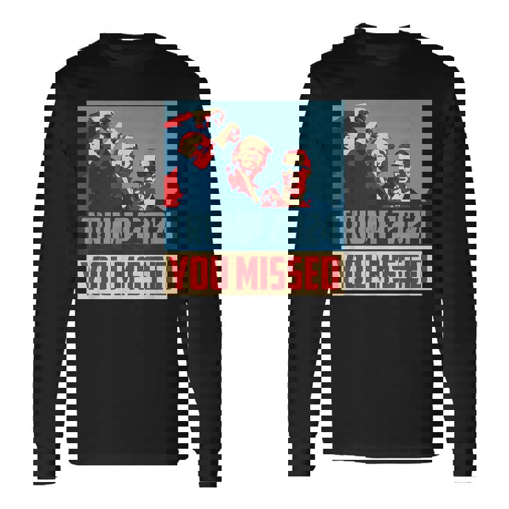 Trump Disparó 2024 Te Perdiste El Mayordomo Sangrante Pa Trump Camiseta de manga larga