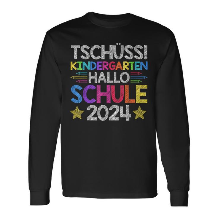 Tschüss Kindergarten Hello School 2024 Graduate Langarmshirts Geschenkideen