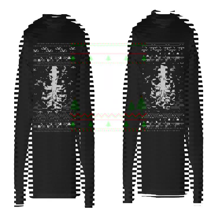 Ugly Christmas Sweater For Octopus Lovers Ugly Long Sleeve T-Shirt Gifts ideas