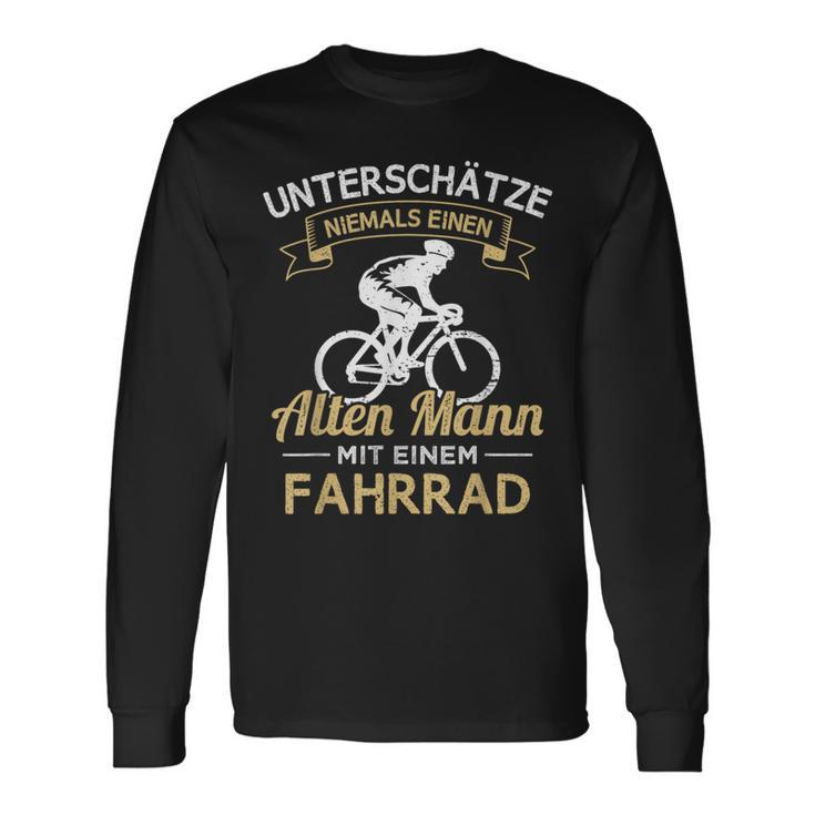 Underschatz Niemals Einen Old Mann Mit Einem Cycling Langarmshirts Geschenkideen