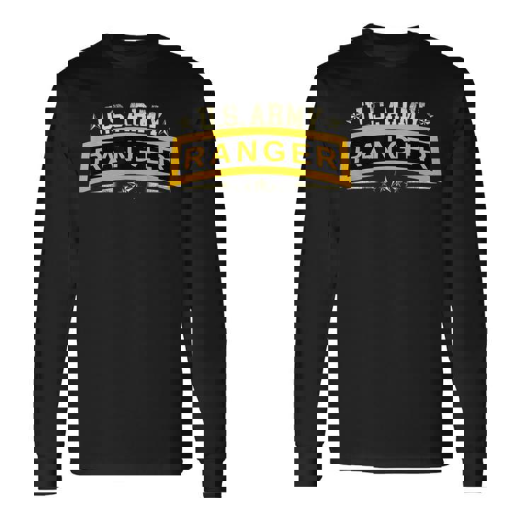 Us Army Ranger Tab Airborne Ranger Veteran Military Long Sleeve T-Shirt Gifts ideas