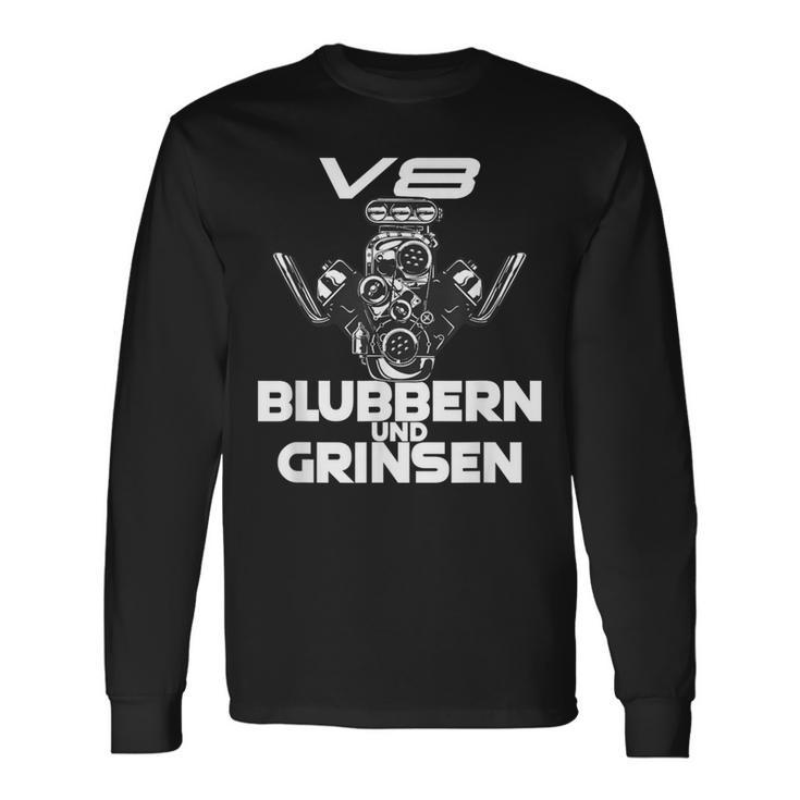 V8 Blubbern Und Grinsen Hubraum Langarmshirts Geschenkideen