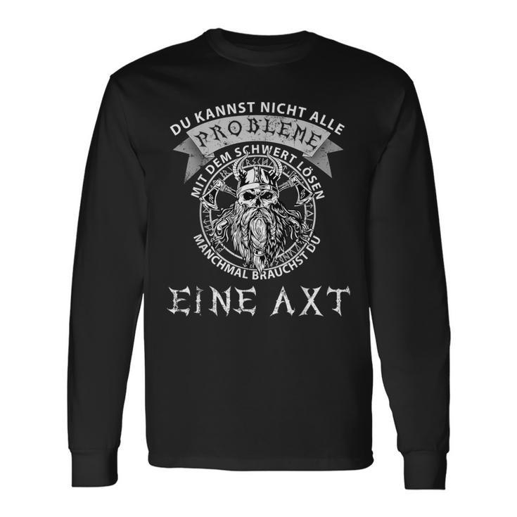 Viking Medieval Nicht Alle Problems Langarmshirts Geschenkideen