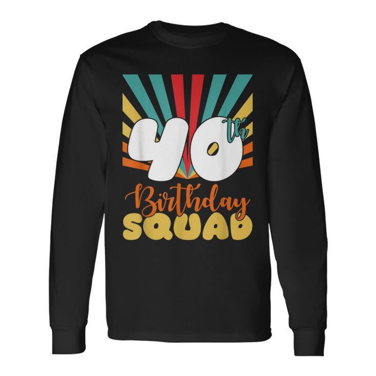 Vintage 1981 40Th Birthday Squad Im Retro-Stil 40 Jahre Alt Langarmshirts Geschenkideen