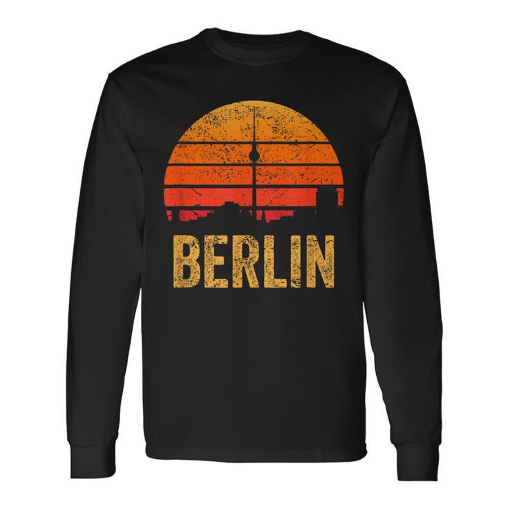 Vintage 80S Retro Berlin Silhouette Skyline Souvenir Langarmshirts Geschenkideen