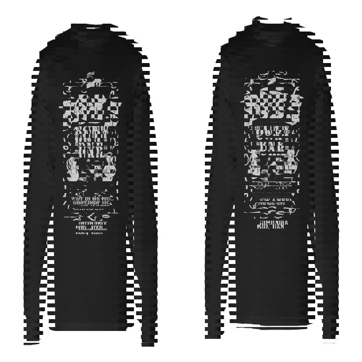Vintage Bob's Country Bunker Nous Avons Les Deux Types De Musique T-shirt à manches longues