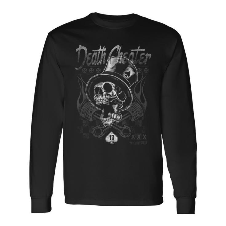 Vintage Death Cheater Skull Langarmshirts Geschenkideen