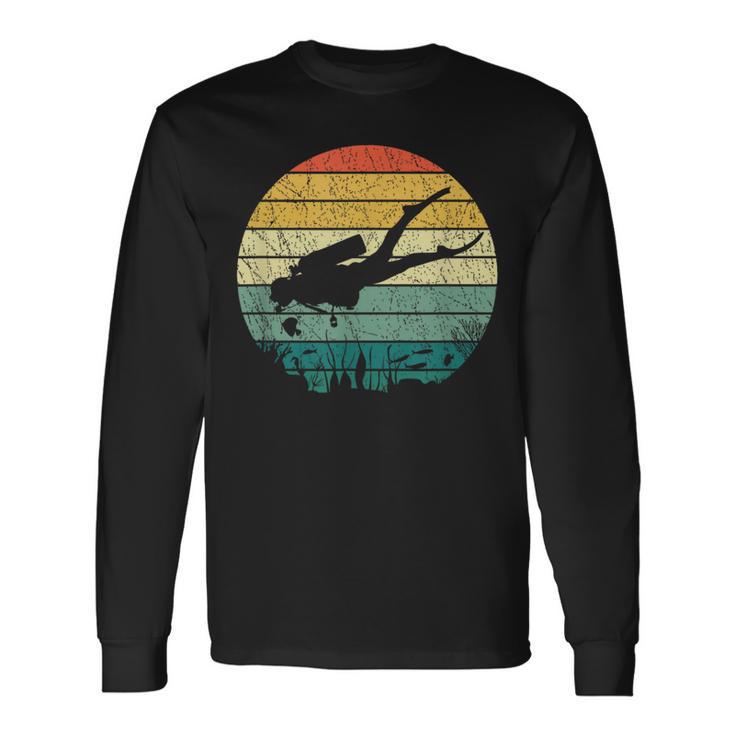 Vintage Diving Ocean Diver Langarmshirts Geschenkideen