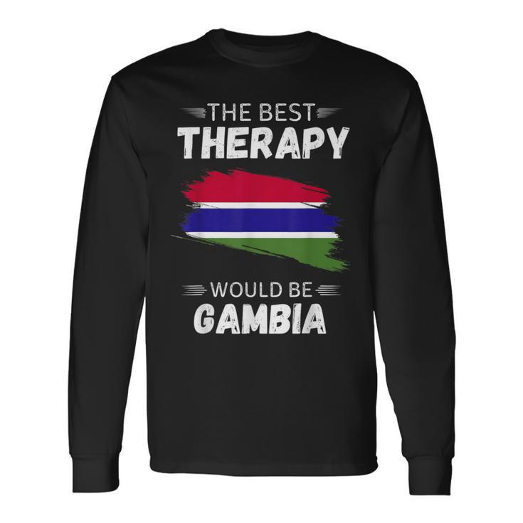 Vintage Gambia Die Beste Therapie Wäre Gambia Langarmshirts Geschenkideen