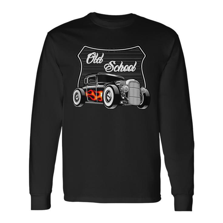 Vintage Hot Rod Hot Rod Clásico Hot Rod De Laieja Sin Mangas Camiseta de manga larga