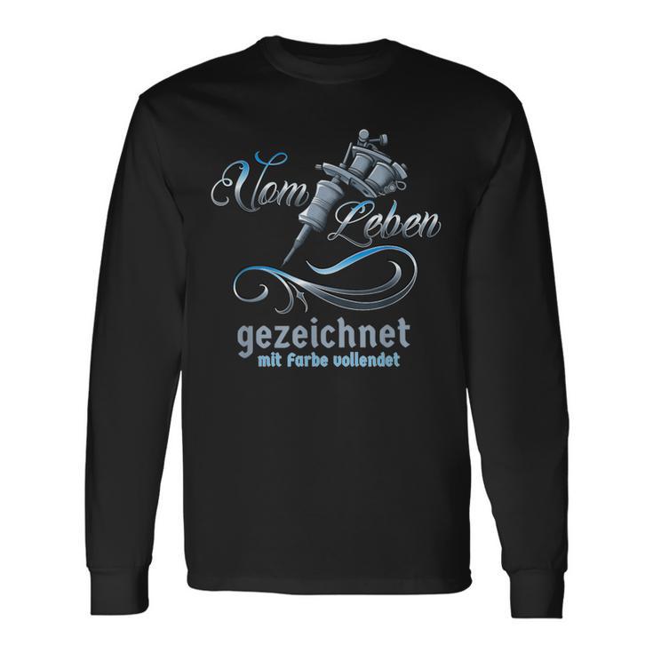 Vintage Tattoo Withom Leben Drawn With Colour Enriched Langarmshirts Geschenkideen