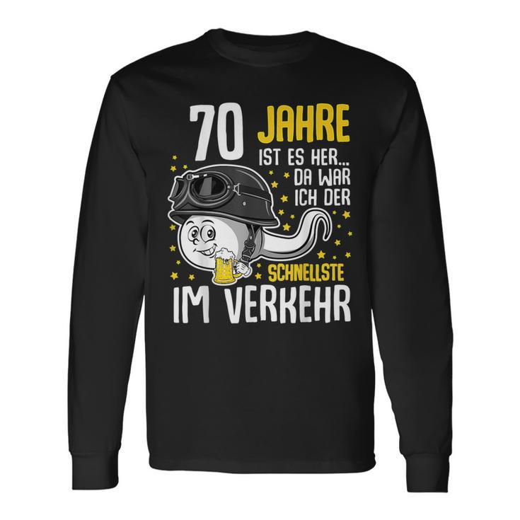 Vor 70 Jahren Der Fastest In Traffic 70Th Birthday Man Langarmshirts Geschenkideen