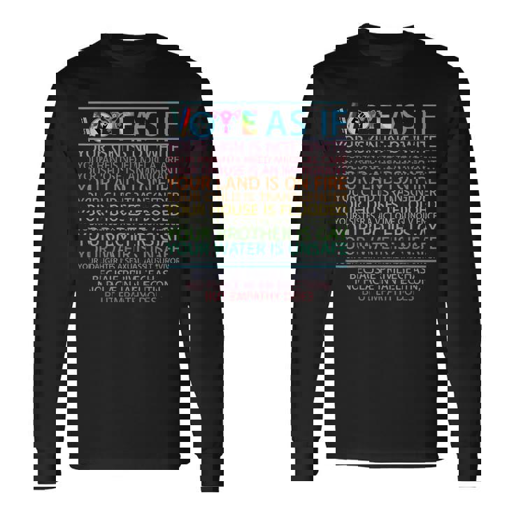 Vote As If Your Skin Is Not White Human's Rights Long Sleeve T-Shirt Gifts ideas
