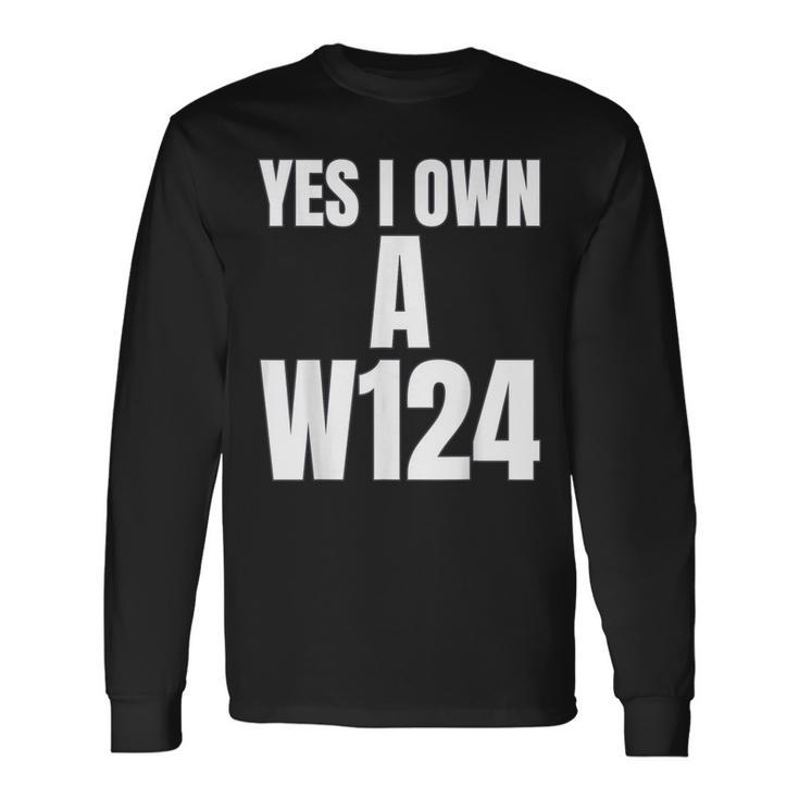 W124 Classic Deutsche Auto´S W124 Silhoutte W124 Karren S Langarmshirts Geschenkideen