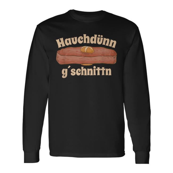 Wafer-Thin Gschnittn Liver Cheese Meat Cheese Buns Langarmshirts Geschenkideen