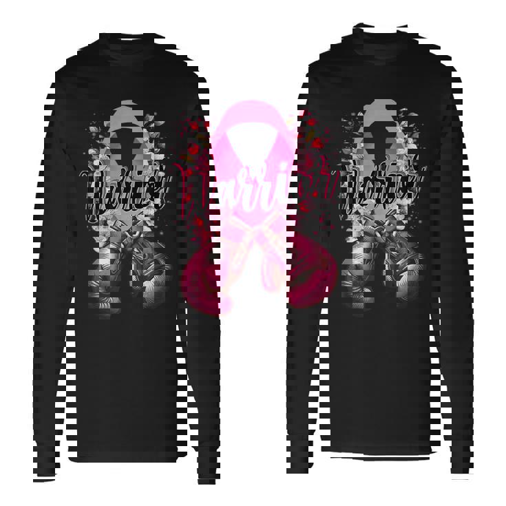 Retro Vintage Tattoo Pink Ribbon With Boxing Glove Shirt T-Shirt