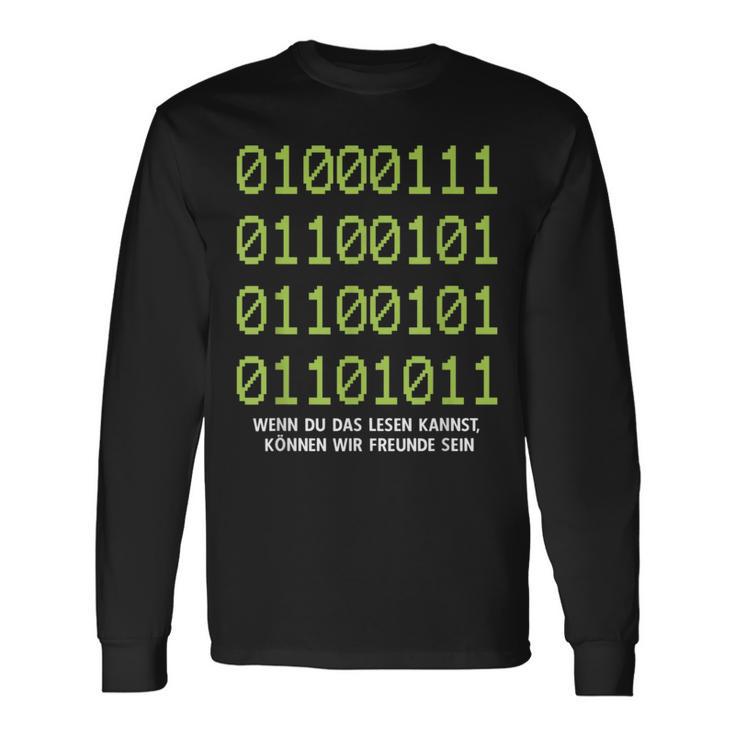 Wenn Du Das Lesen Kannst Freunde Computer Informatik Langarmshirts Geschenkideen