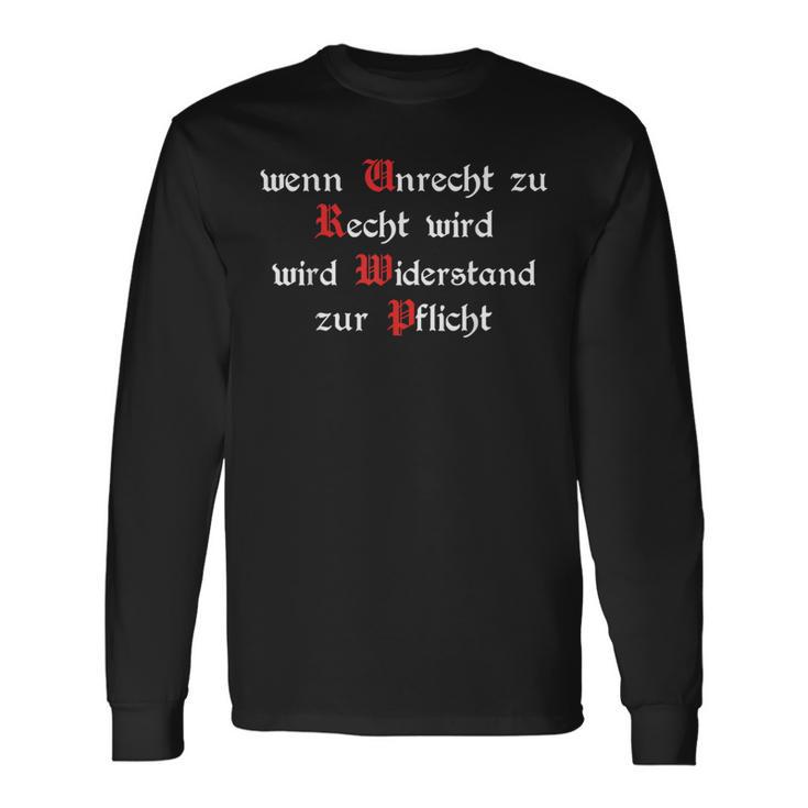 Wenn Unrecht Zu Recht Wird Resistance Zur Mandatory Langarmshirts Geschenkideen