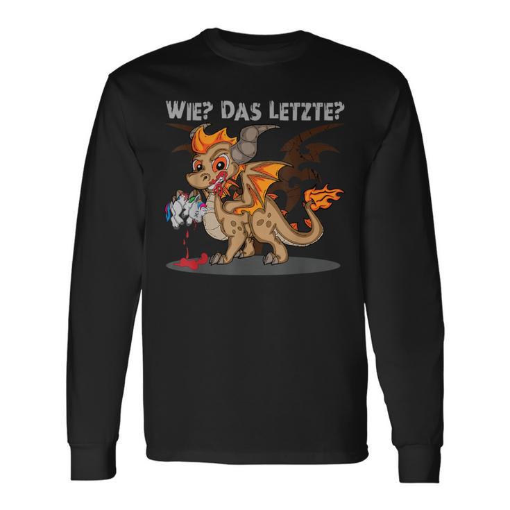 Wie Das Letzte Dragon Eats Unicorn Langarmshirts Geschenkideen