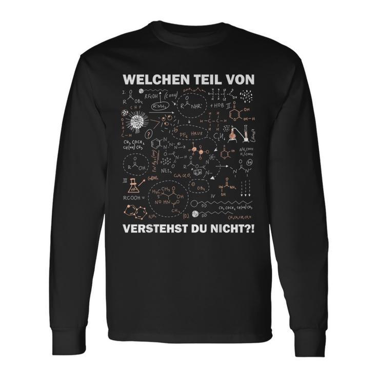 Wissenschaft Welchen Teil Der Chemieerstehst Du Nicht Langarmshirts Geschenkideen