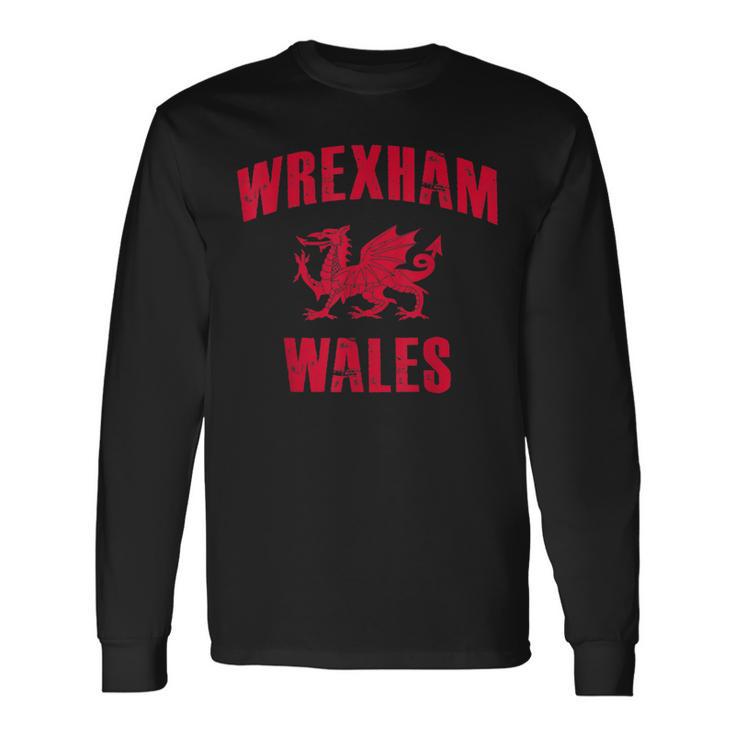 Wrexham Wales Retrointage Langarmshirts Geschenkideen