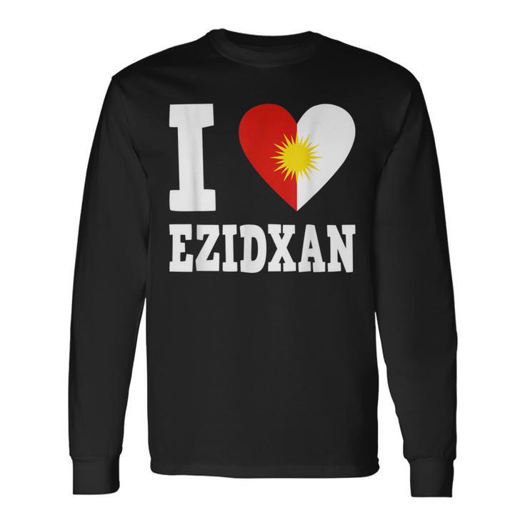 Yazidi Yazidi Flag Ezidxan Ezidi Langarmshirts Geschenkideen