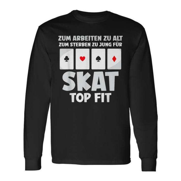 Zum Work Zu Alt Für Skat German Langu Langarmshirts Geschenkideen