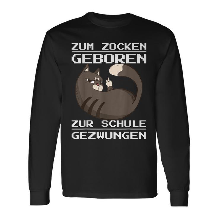 Zum Zocken Geboren Zum Schule Forces Console Ps5 Gaming Langarmshirts Geschenkideen