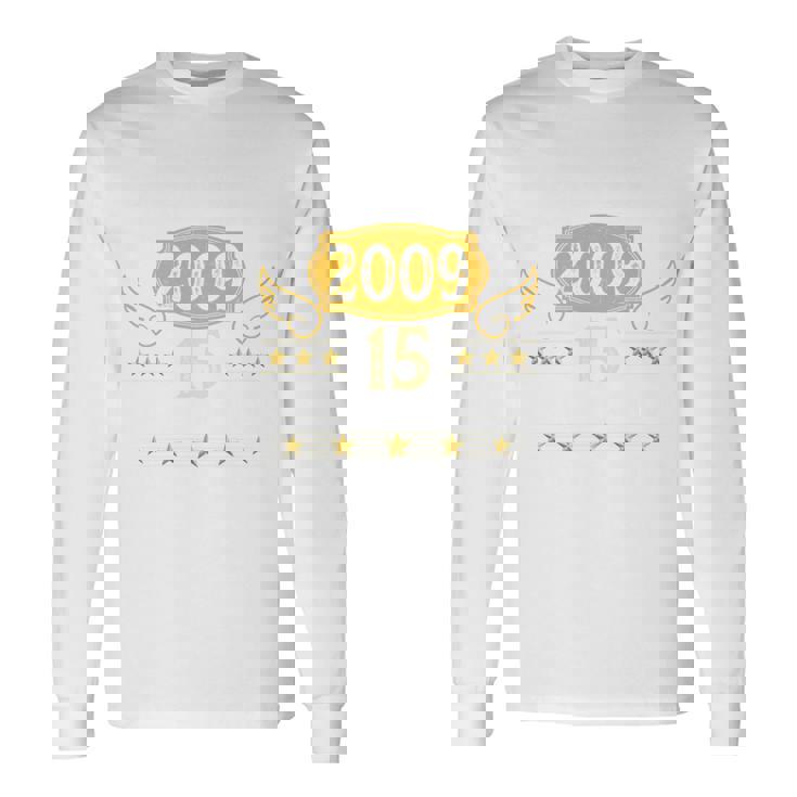 Annata 2009 Ragazzo 15 Anni Compleanno Maschio Regalo Maglia A Manica Maglietta a maniche lunghe