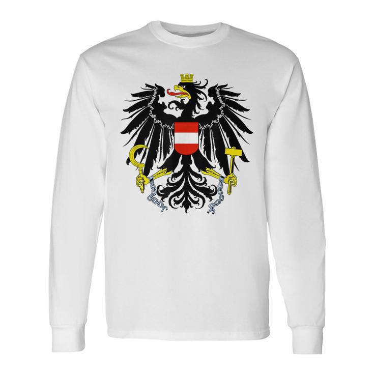 Austria Federal Eagle Red Red Eagle Retro Langarmshirts Geschenkideen