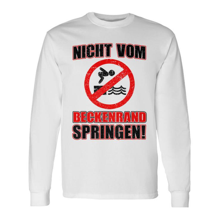 Bademeister Dlrg Nichtom Beckenrand Jumping S Langarmshirts Geschenkideen