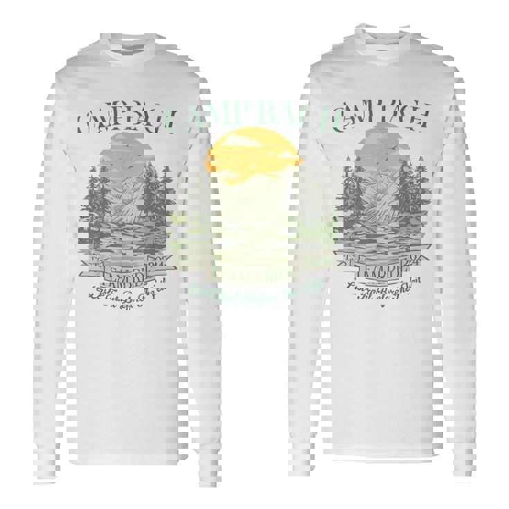 Camp Bach Team Bride Retro Camping Bachelorette Party 2024 Long Sleeve T-Shirt Gifts ideas