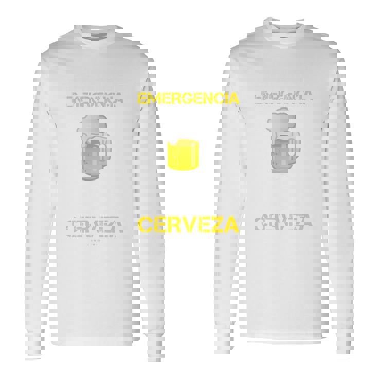 Cerveza Manga Larga Hombre En Caso De Emergencia Manga Larga Camiseta de manga larga
