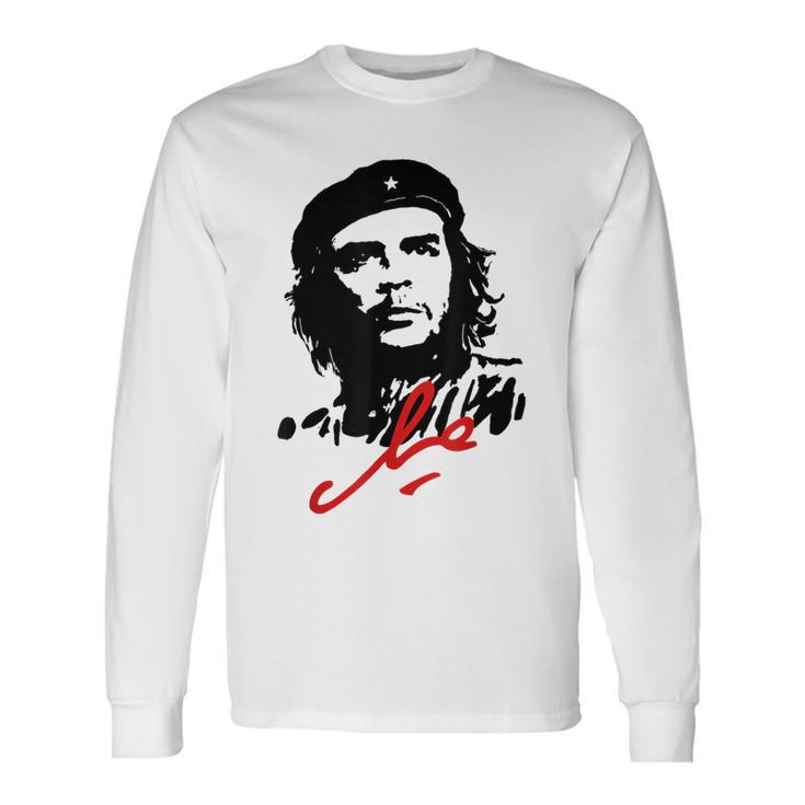 Che Guevara Cuba Rebel Signature Guerilla Icon Revolution Langarmshirts Geschenkideen