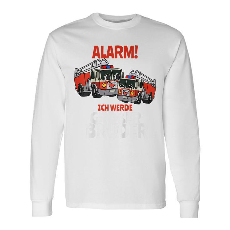 Children's Alarm Ich Werde Große Bruder Feuerwehr I'm A Big Brother Langarmshirts Geschenkideen