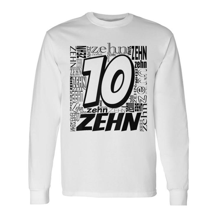 Children's Birthday Ich Bin 10 Zahlwort Zehn Langarmshirts Geschenkideen