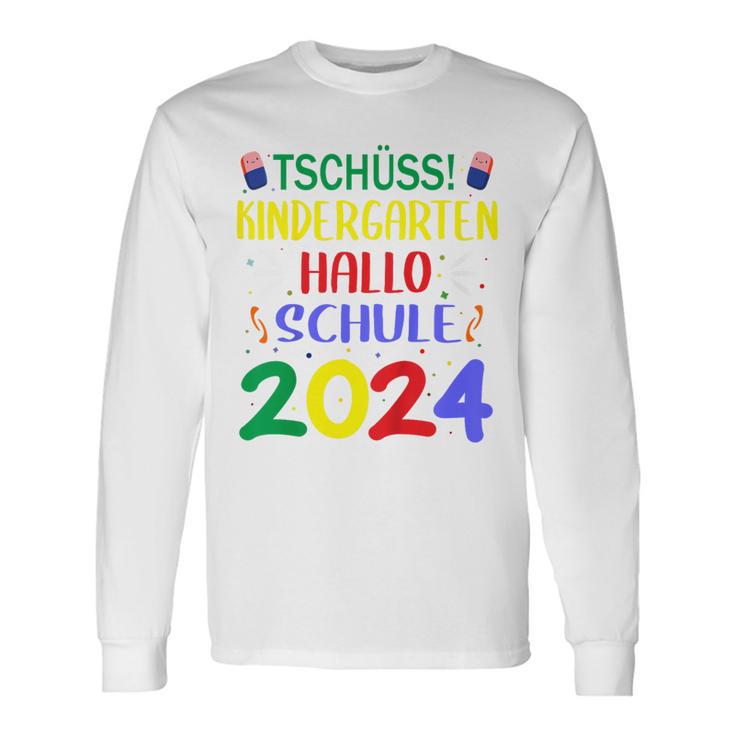 Children's First Day At School Tschüss Kindergarten Hello School 2024 Langarmshirts Geschenkideen