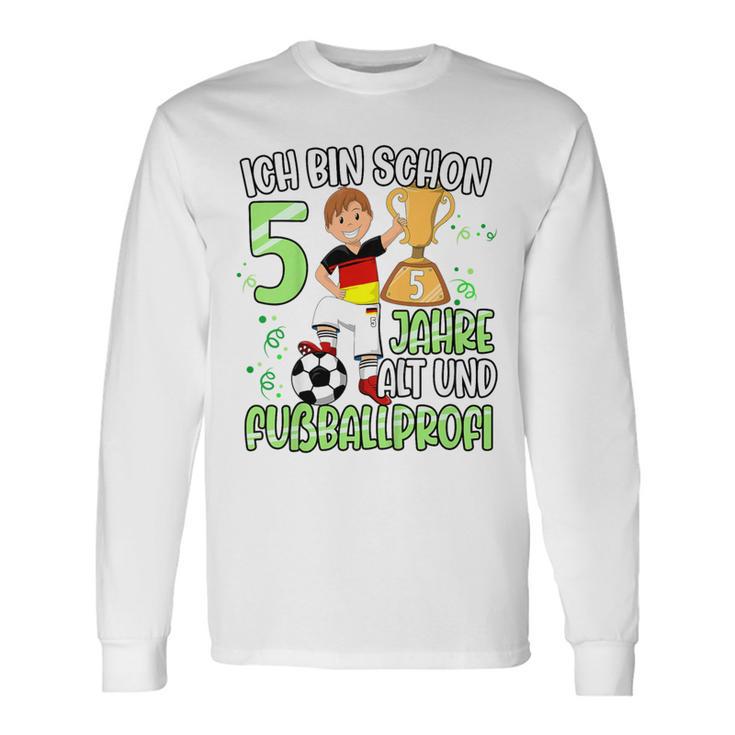 Children's Football Boy 5Th Birthday Ich Bin Schon 5 Jahre 80 Langarmshirts Geschenkideen