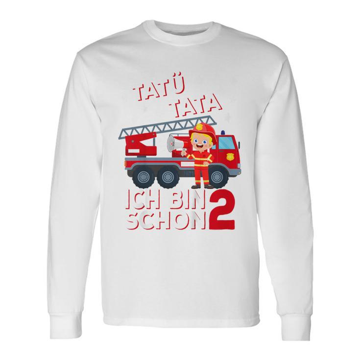 Children's Ich Bin 2 Feuerwehrmann Tatü Tata Feuerwehr Langarmshirts Geschenkideen