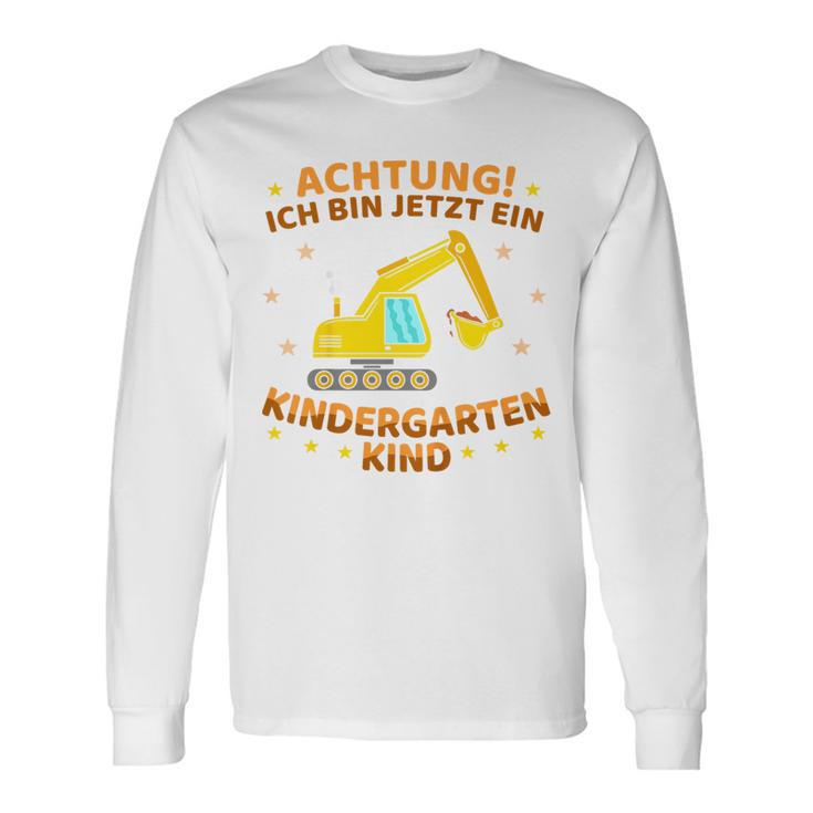 Children's Ich Bin Jetzt Ein Kindergartenkind Excavator Kindergarten Start Langarmshirts Geschenkideen