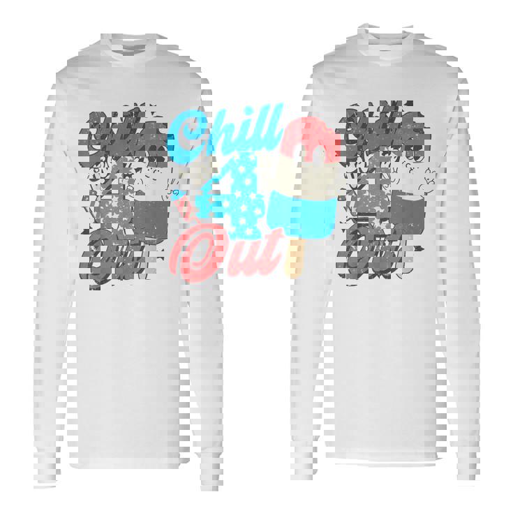 Chill The Fourth Out Popsicle 4Th Of July Boys Men Long Sleeve T-Shirt Gifts ideas
