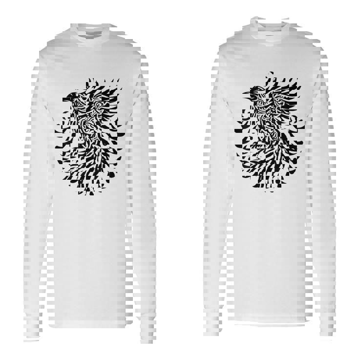 Cuervo Cuervo Tribal Camiseta de manga larga