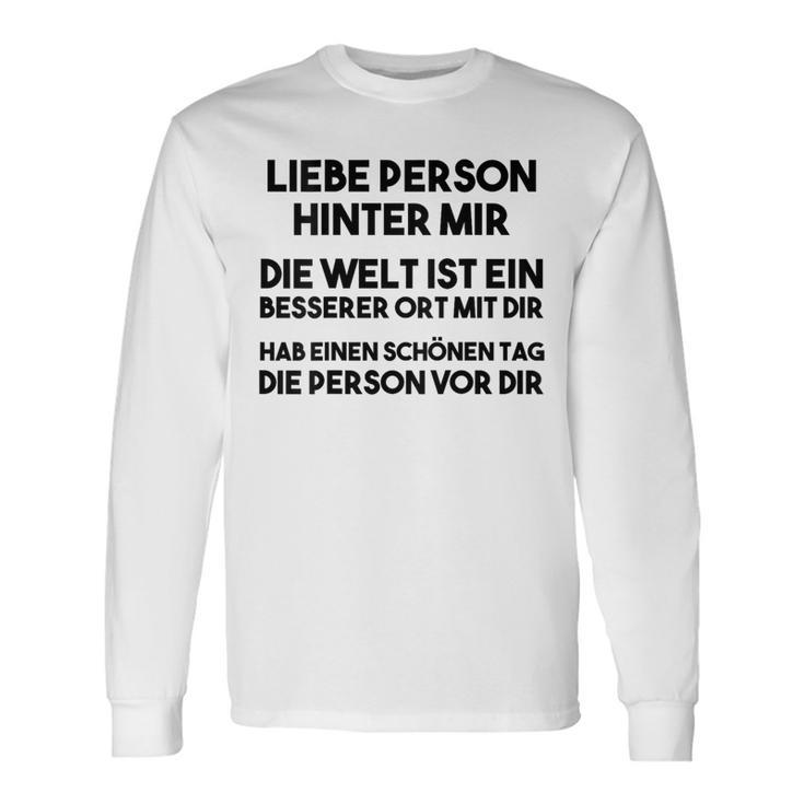 An Die Person Hinter Mir Liebe Person Hinter Mir Langarmshirts Geschenkideen