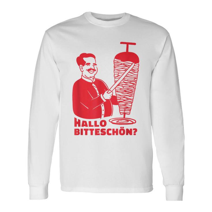 Döner Kebab Dönerladen Hallo Bitteschön Langarmshirts Geschenkideen