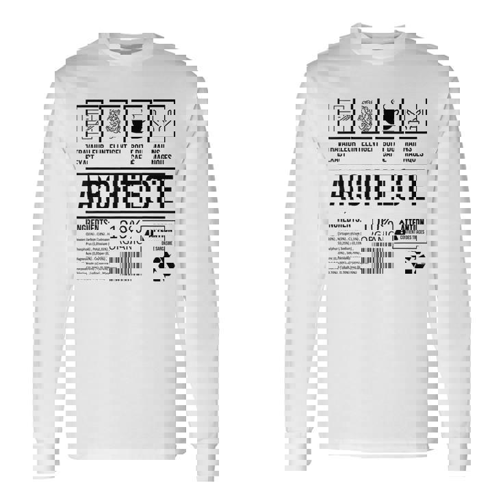 Drôle Darchitecture Humour Architecte T-shirt à manches longues