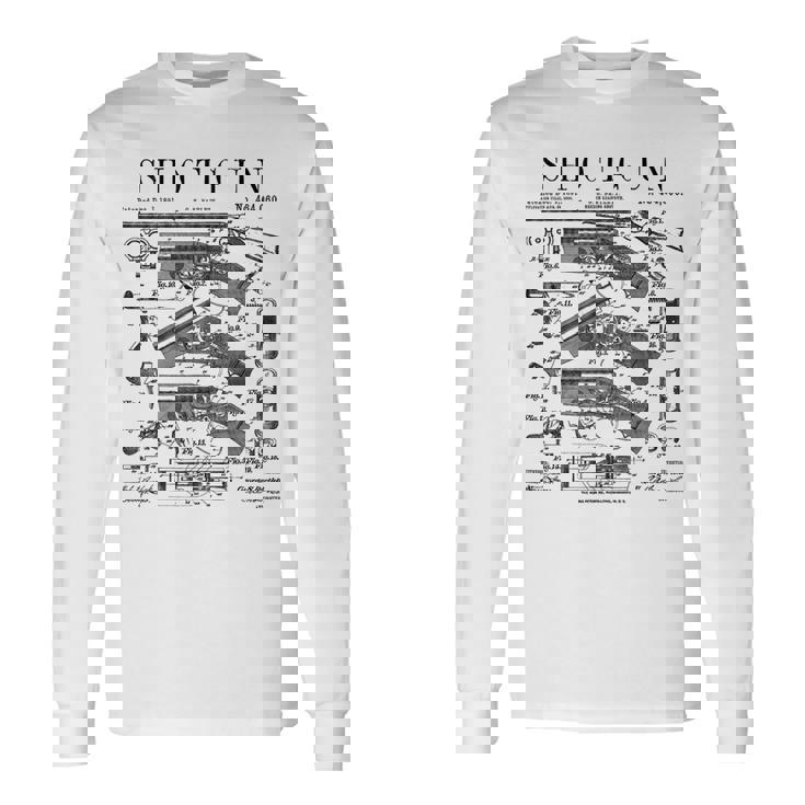 Escopeta Rifle Antiguo Pistola Colector Arma De Fuego Patenteintage Camiseta de manga larga