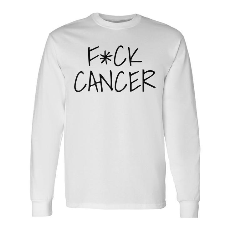 Fck Cancer Cancer Chupa Apoyo De Supervivientes De Concienciación Camiseta de manga larga